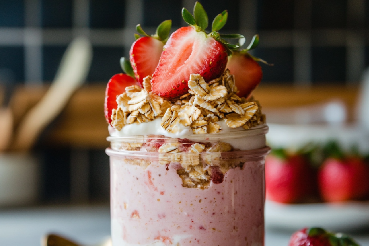 Strawberry Cheesecake Overnight Oats