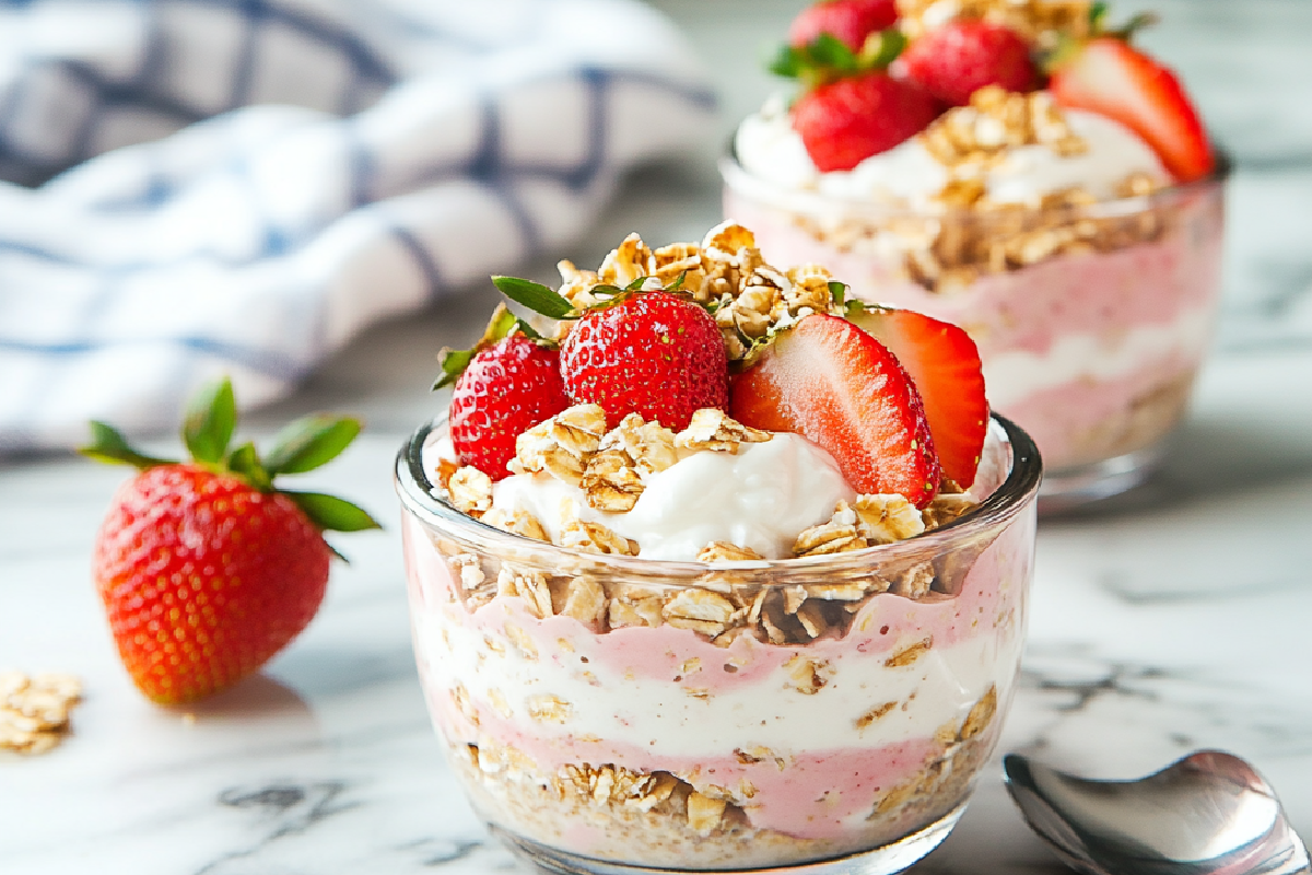 Strawberry Cheesecake Overnight Oats