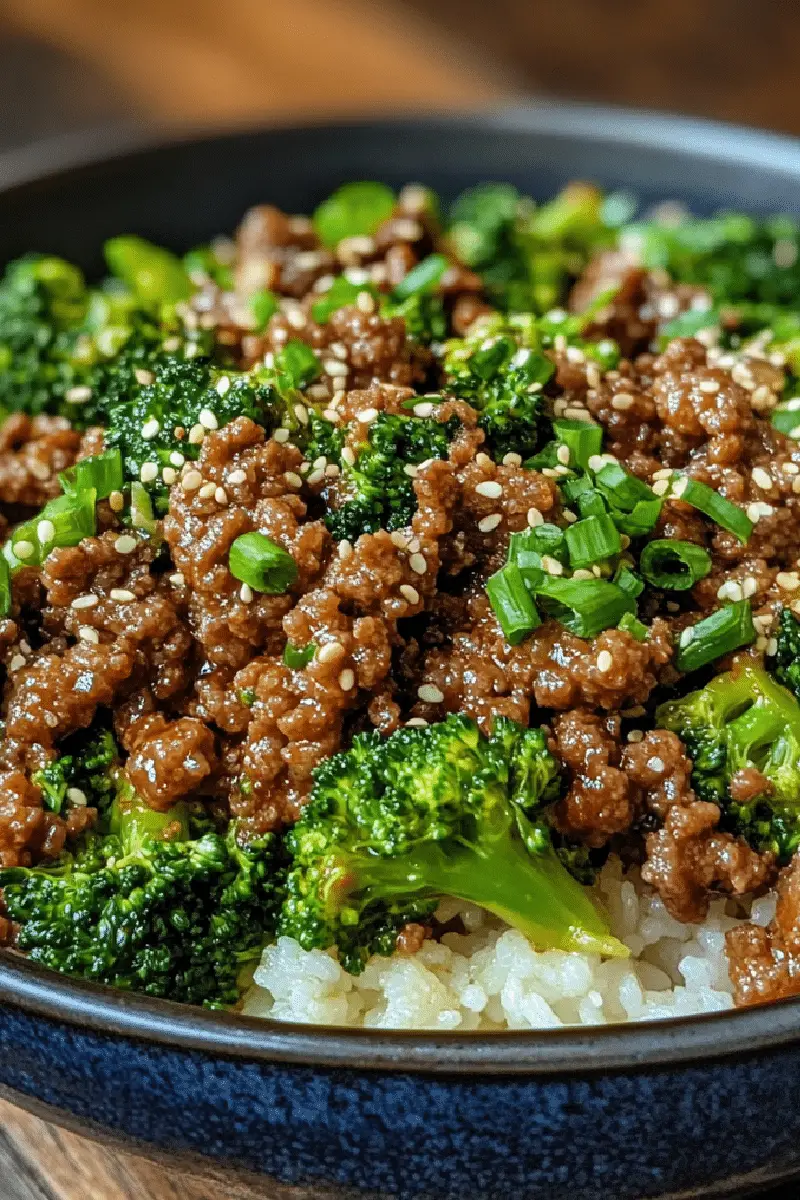 Korean Ground Beef and Broccoli