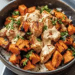 Healthy Chicken & Sweet Potato Rice Bowl