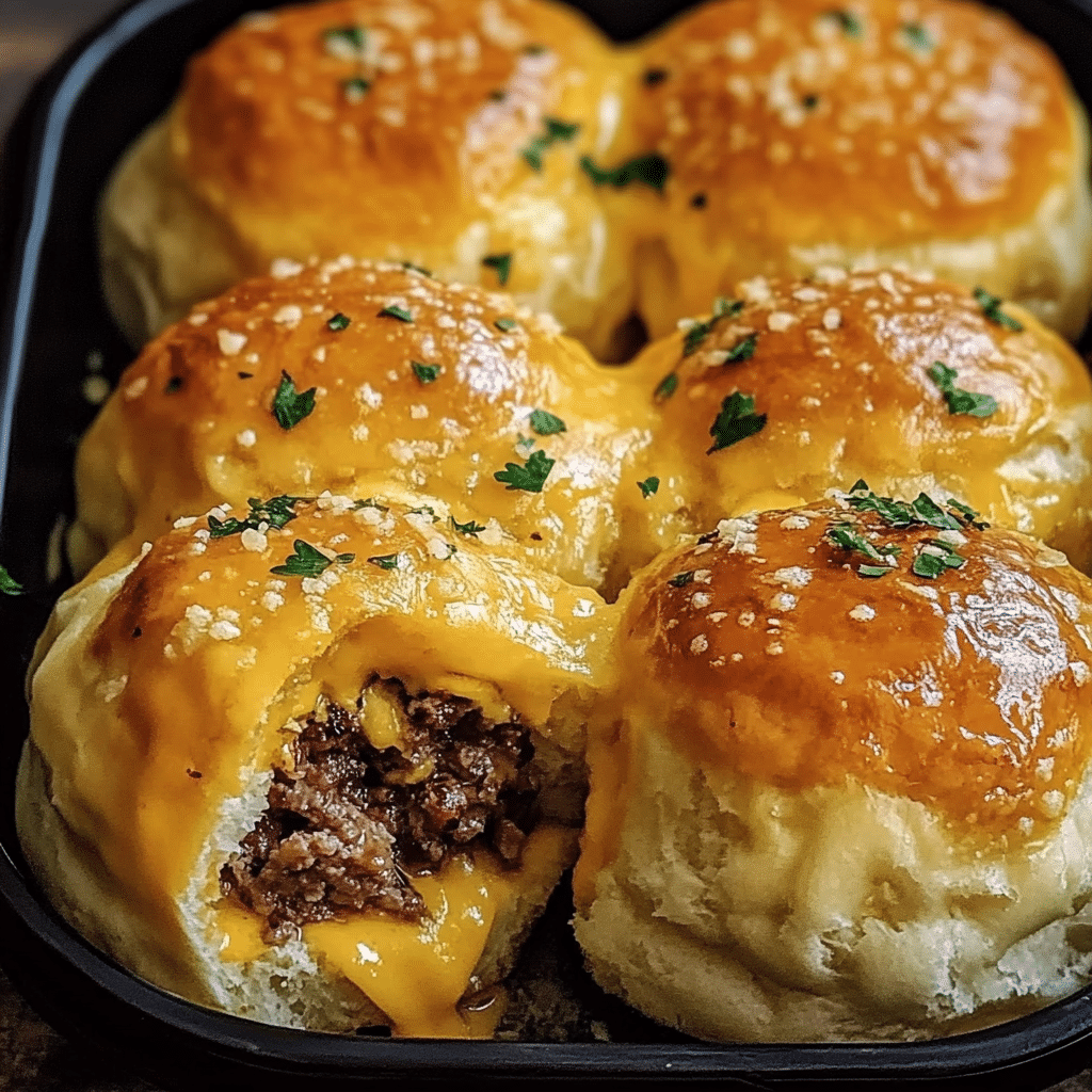Garlic Parmesan Cheeseburger Bombs