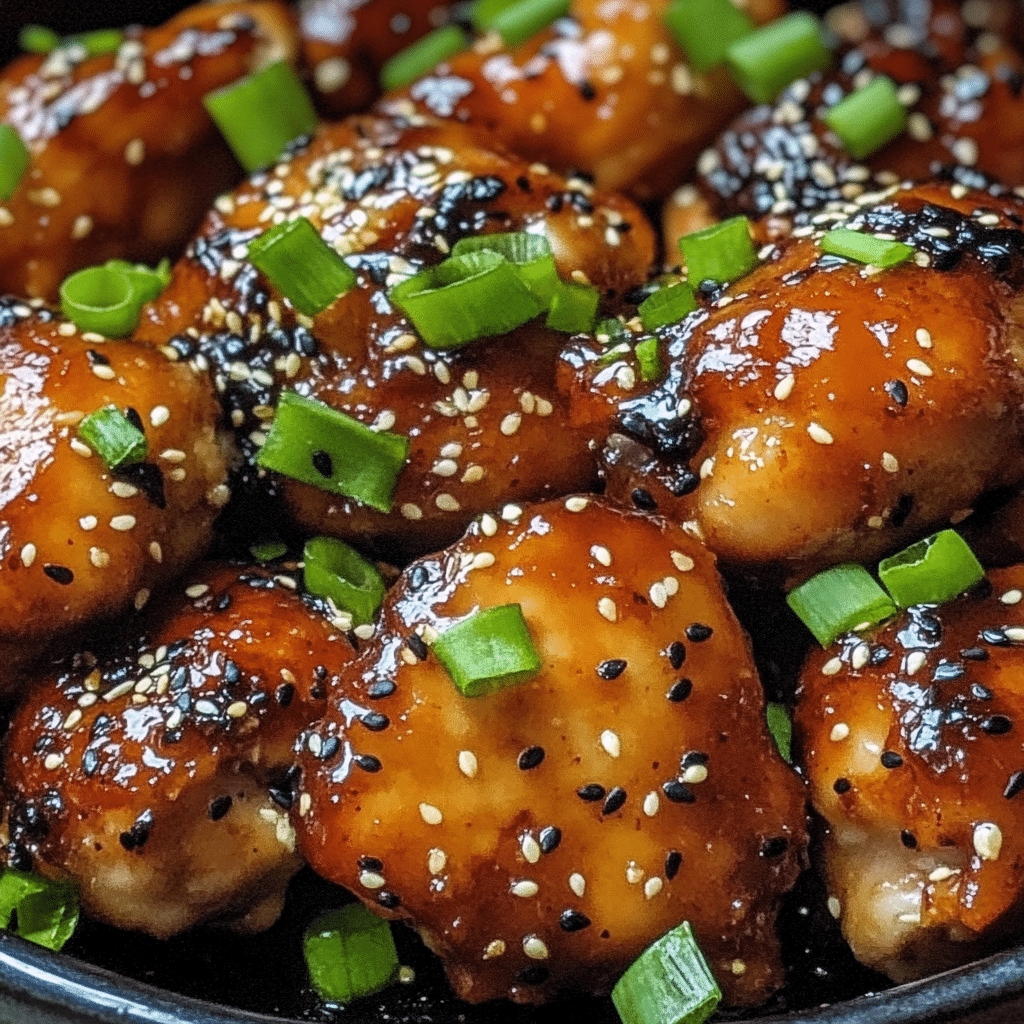Sweet and Savory Sticky Korean Chicken Thighs