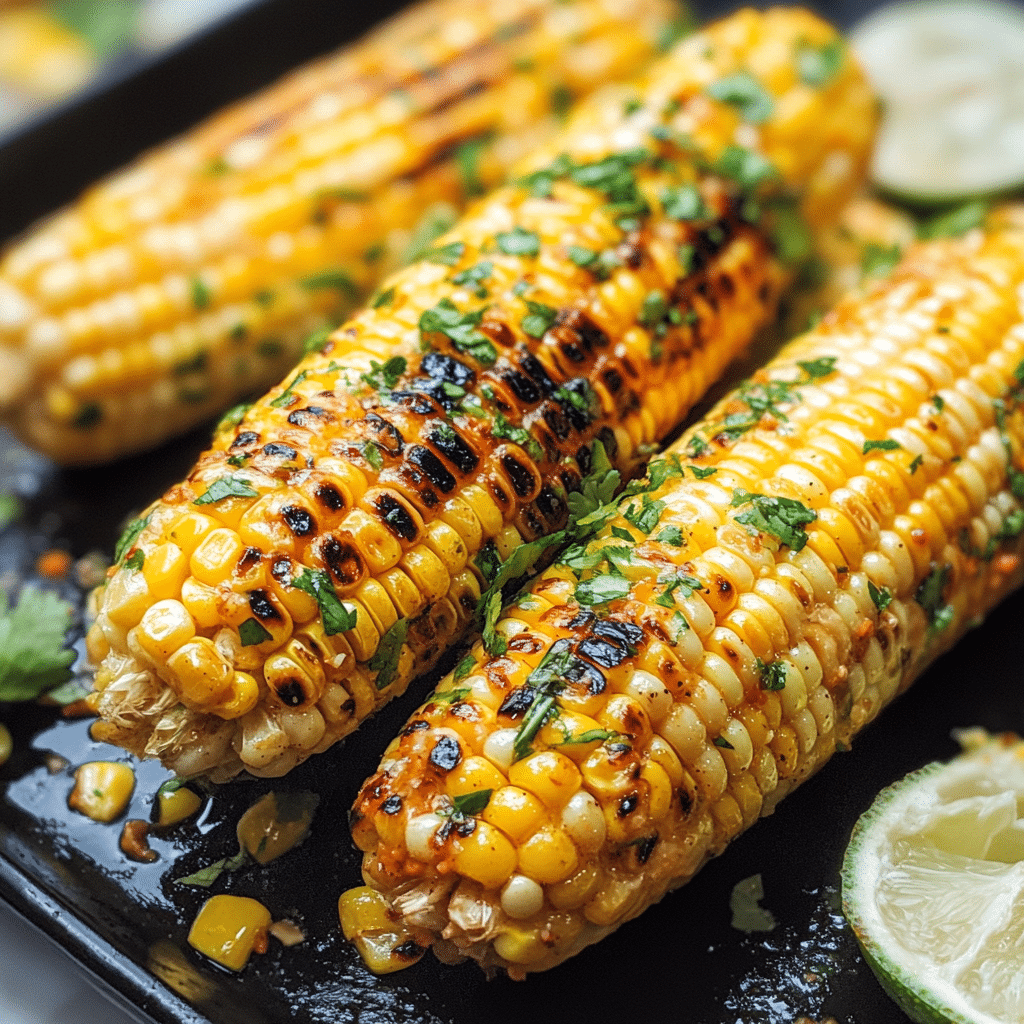 Grilled Chili Lime Butter Corn on the Cob