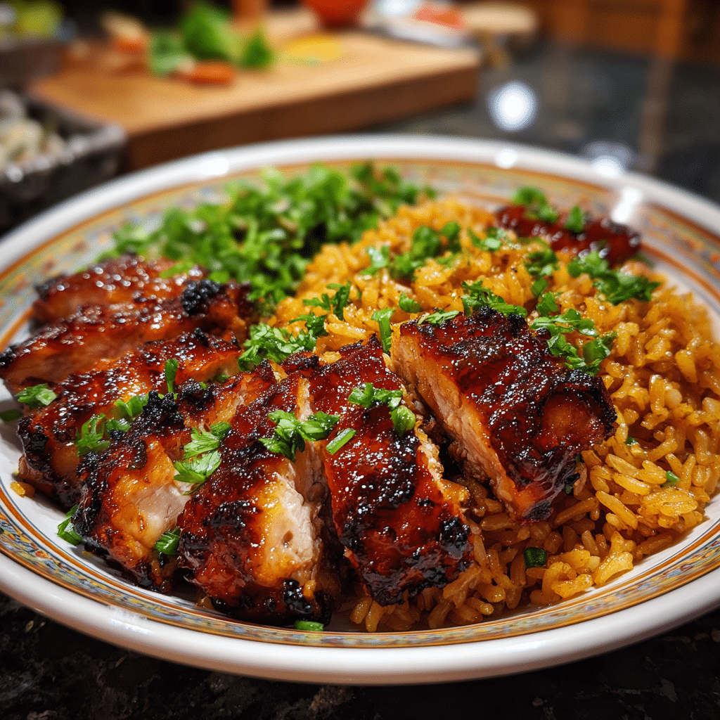 One-Pan Bold Honey BBQ Chicken Rice Recipe