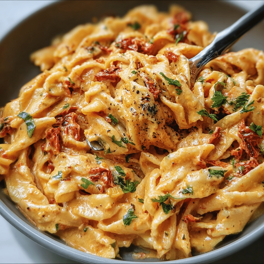 Creamy Sun-Dried Tomato Vegan Pasta