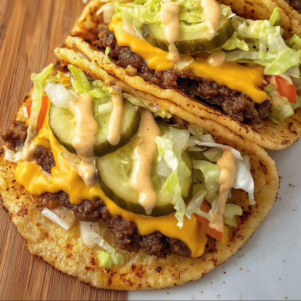 Easy Big Mac Smash Burger Tacos Recipe