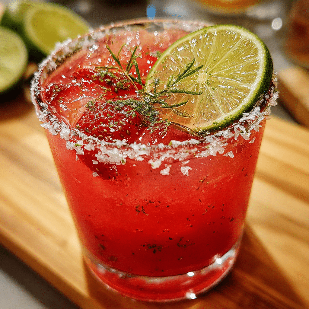Strawberry Lime Mocktail Margarita Recipe