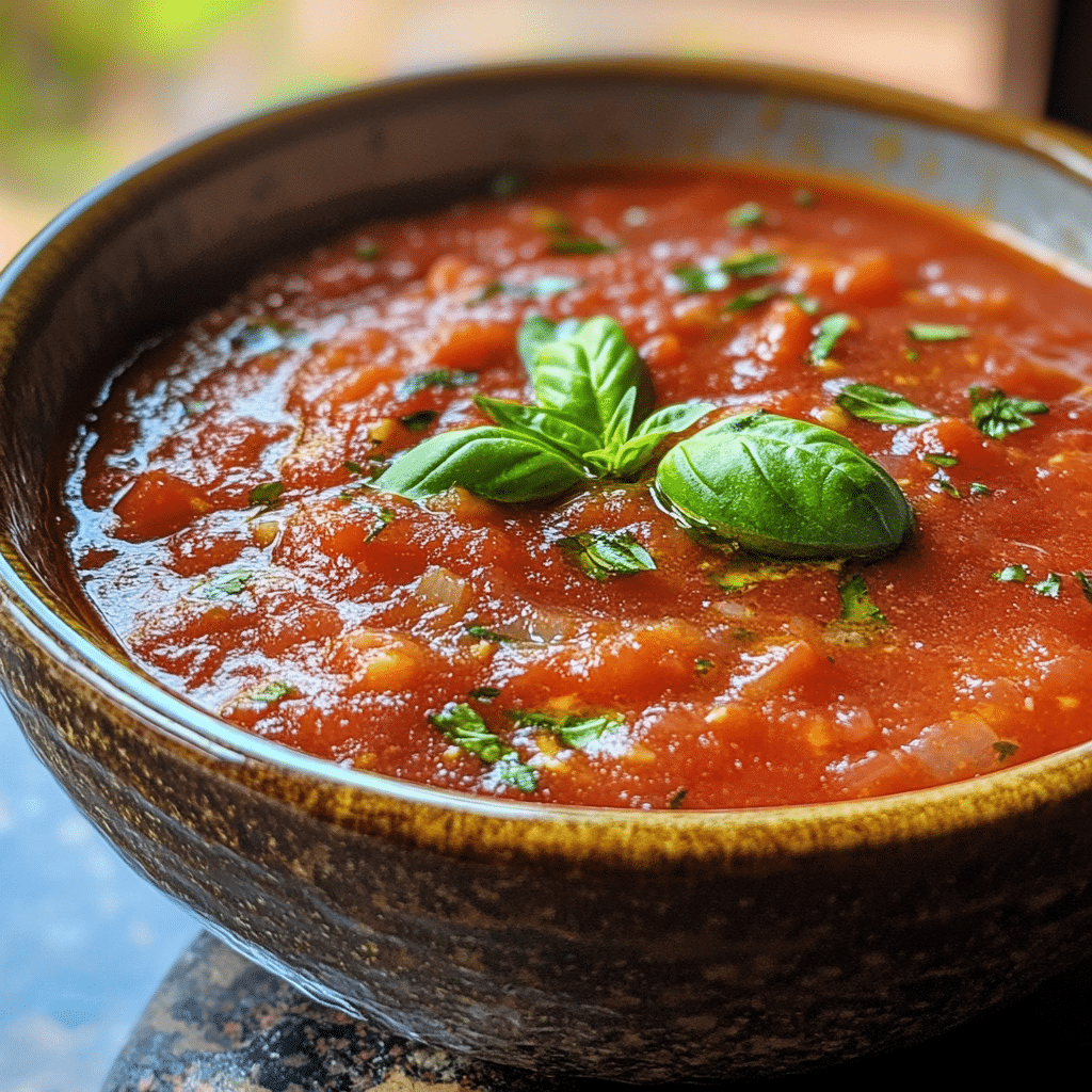 Fresh Tomato Basil Marinara Sauce Recipe