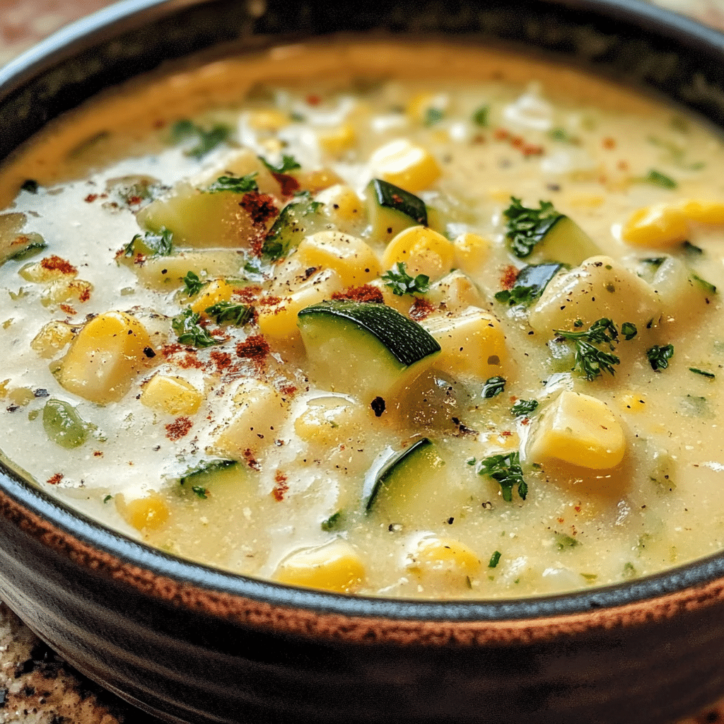 Summer Corn and Zucchini Chowder Recipe