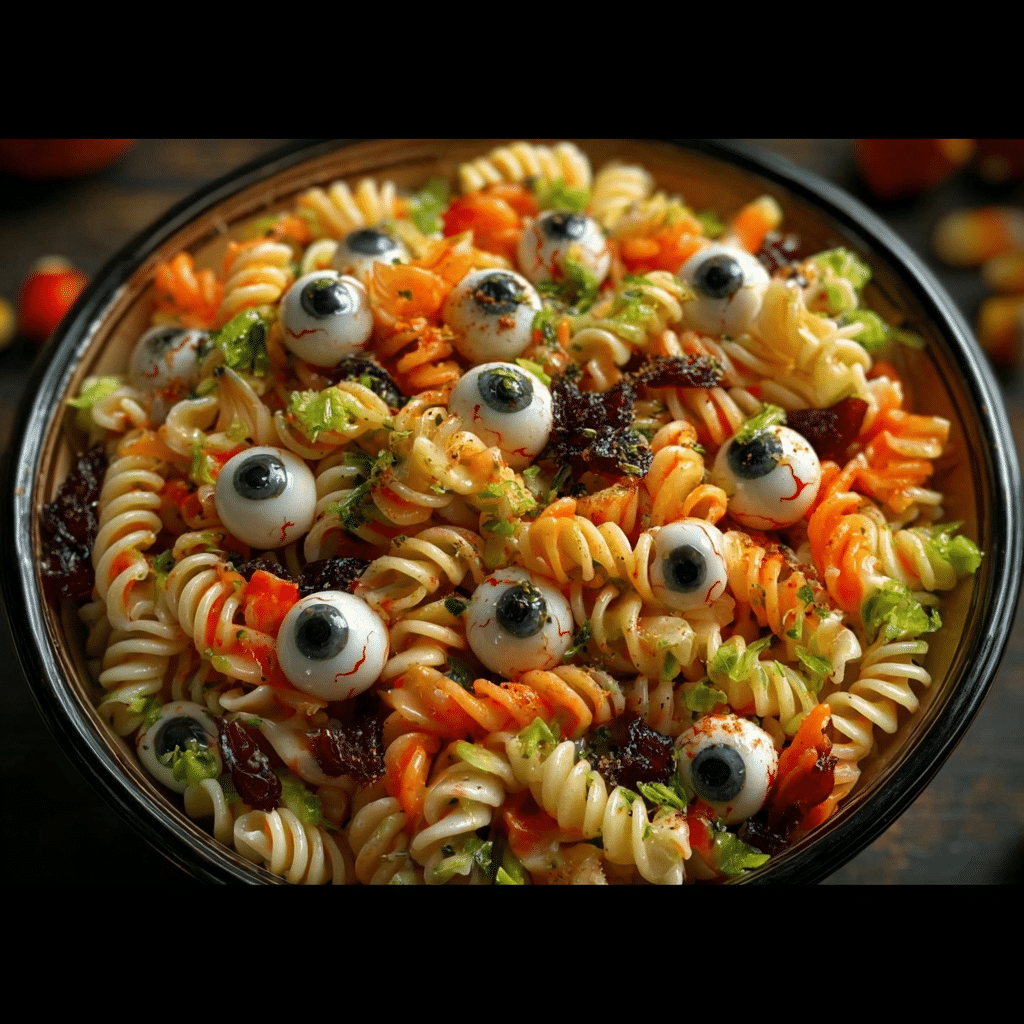 Halloween Eyeball Pasta Salad Recipe: Mozzarella Eyeballs for Spooky Fun