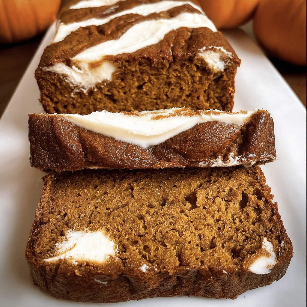 Deliciously Simple Pumpkin Bread with Cream Cheese by Chef Savvy