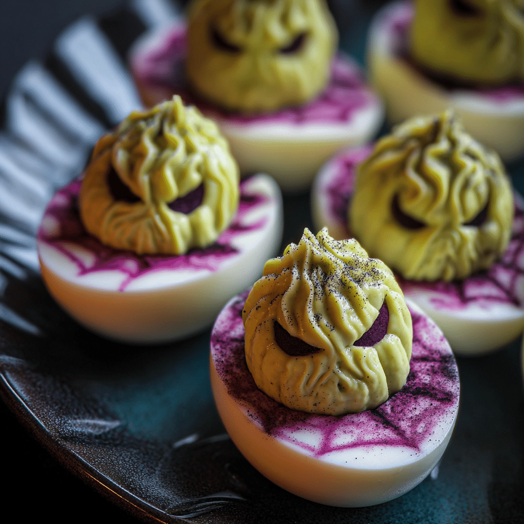 Creepy Deviled Eggs for Halloween
