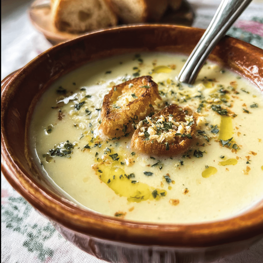 Country French Garlic Soup Recipe