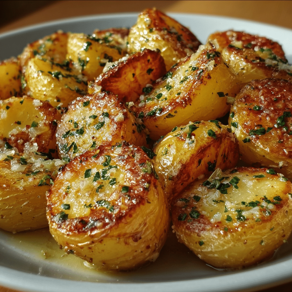 Crispy Garlic Butter Potatoes Recipe