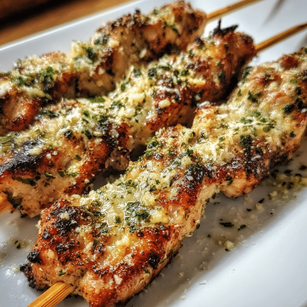 Grilled Ranch Garlic Parmesan Chicken Skewers – A Flavor Explosion!