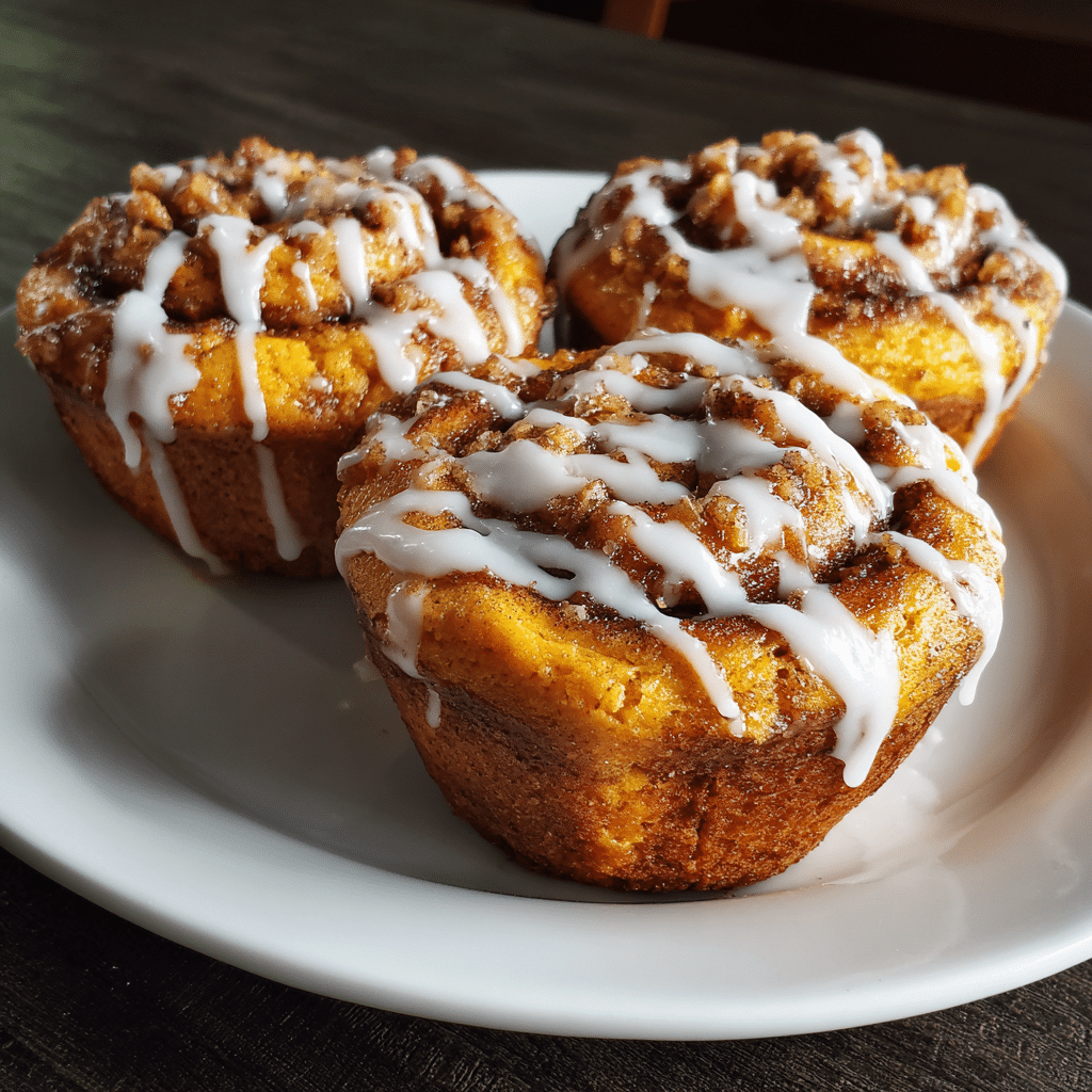 The Best Pumpkin Cinnamon Roll Muffins Ever Recipe