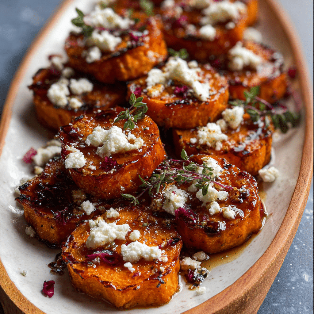 Honey Feta Sweet Potato Bites