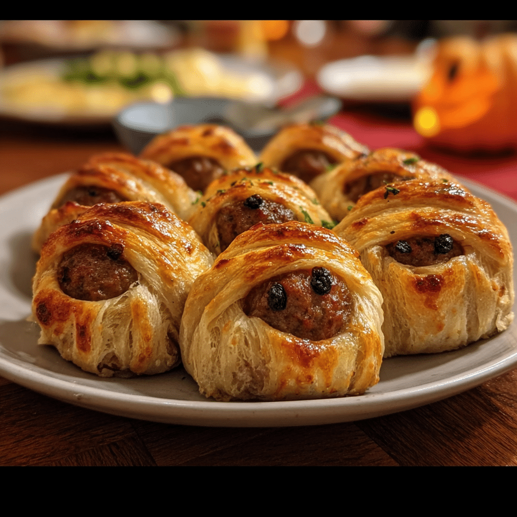Meatballs wrapper in Crescent Rolls Delight