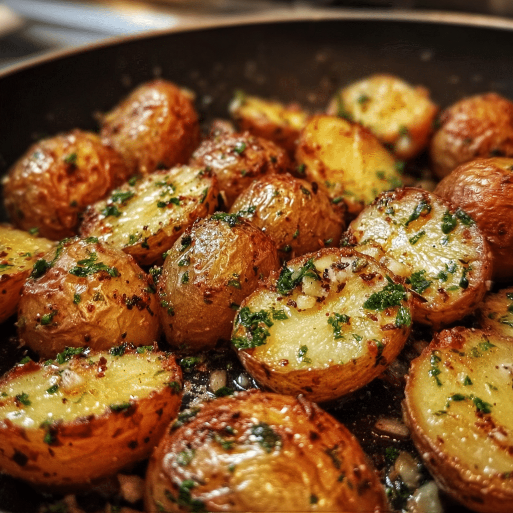 Crispy Garlic Butter Potatoes