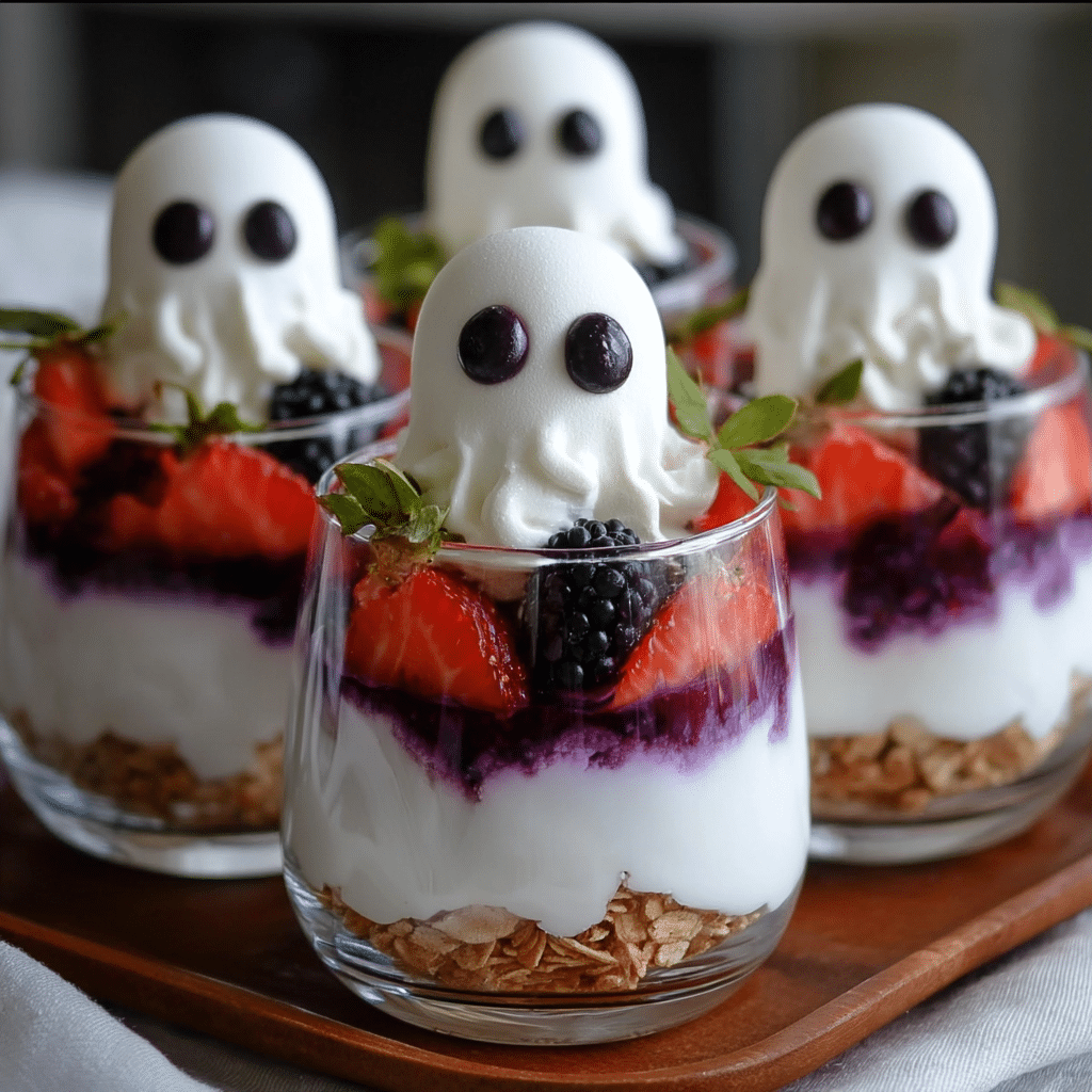 Ghostly Yogurt Parfaits