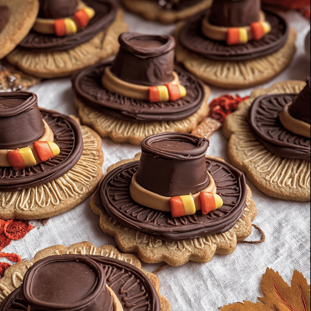 Thanksgiving Pilgrim Hat Cookies
