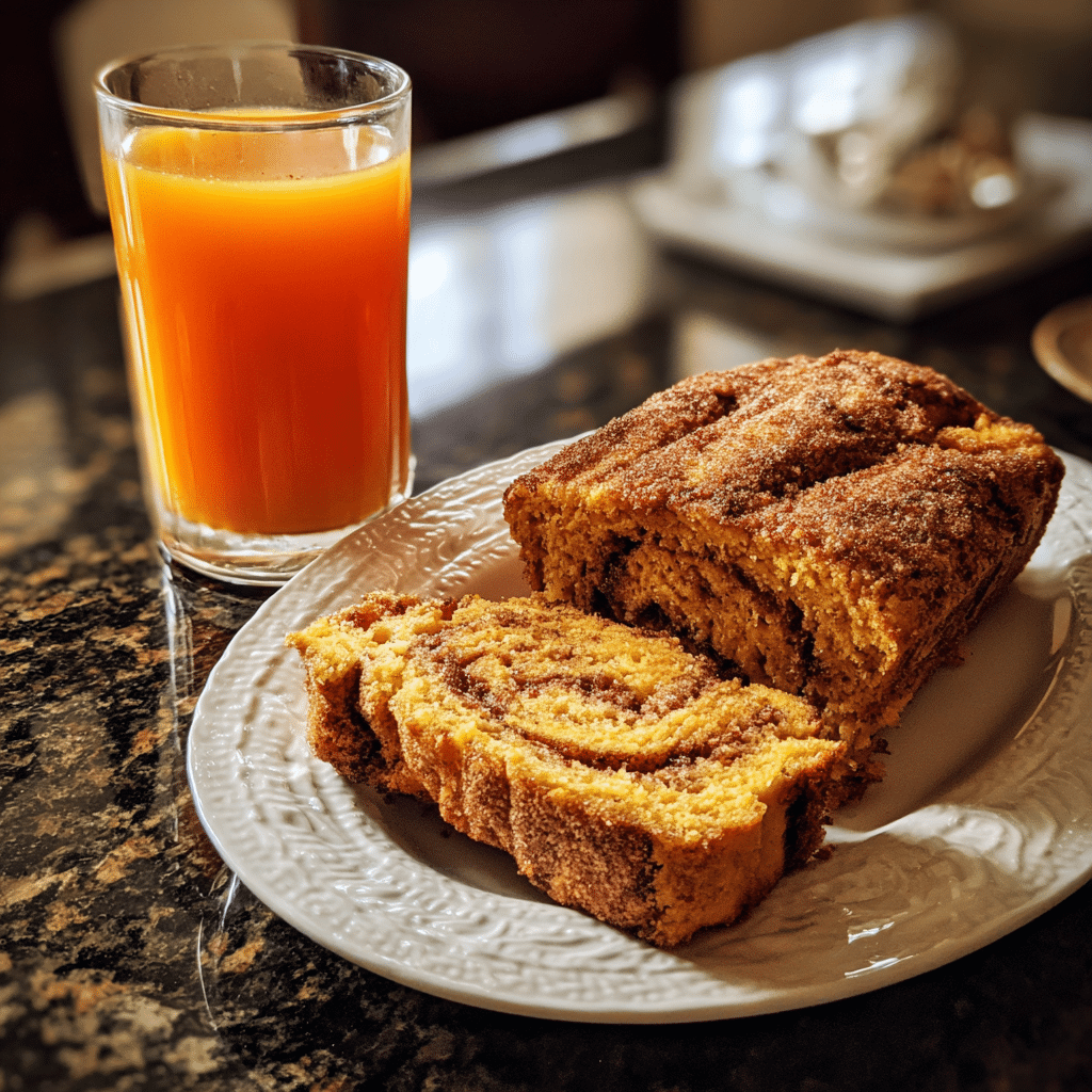 Mini Pumpkin Bread with Cinnamon Swirl