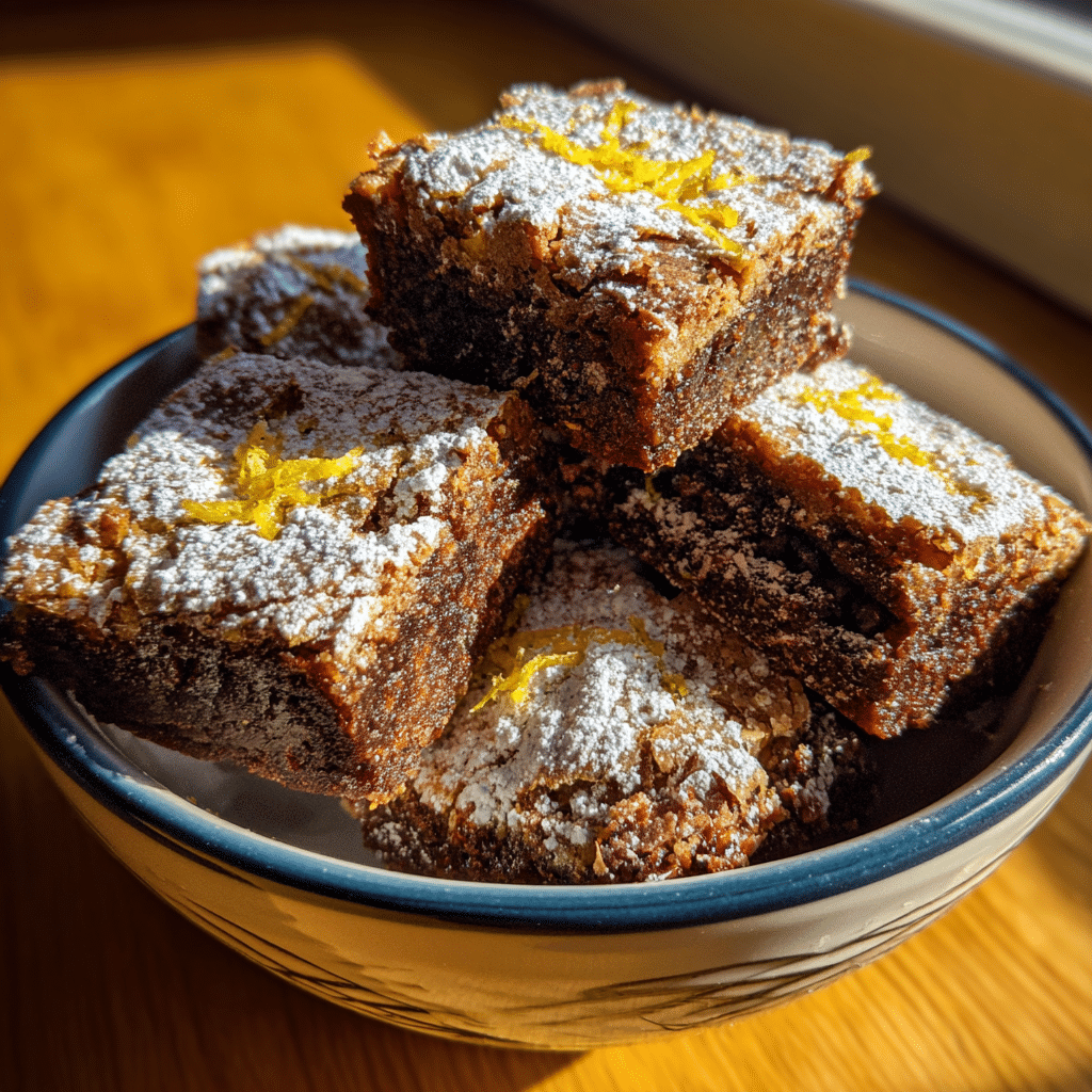 Lemon Brownie Bars Recipe
