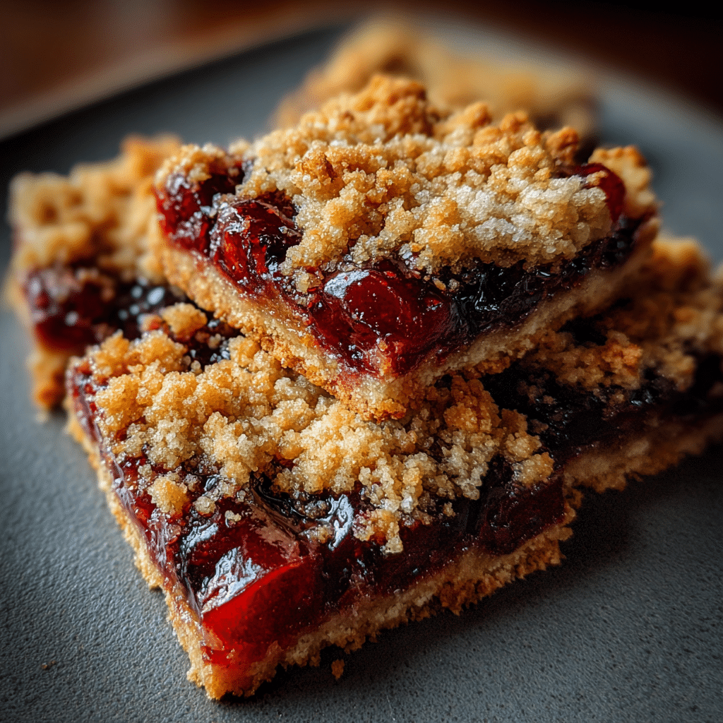Sweet Cherry Crumble Bars Recipe