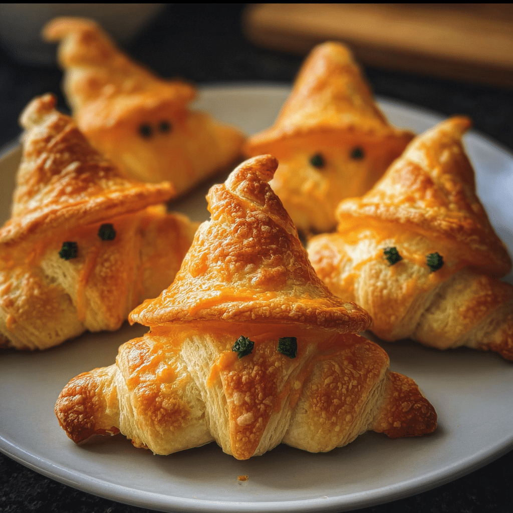 Cheesy Witch Hat Crescents