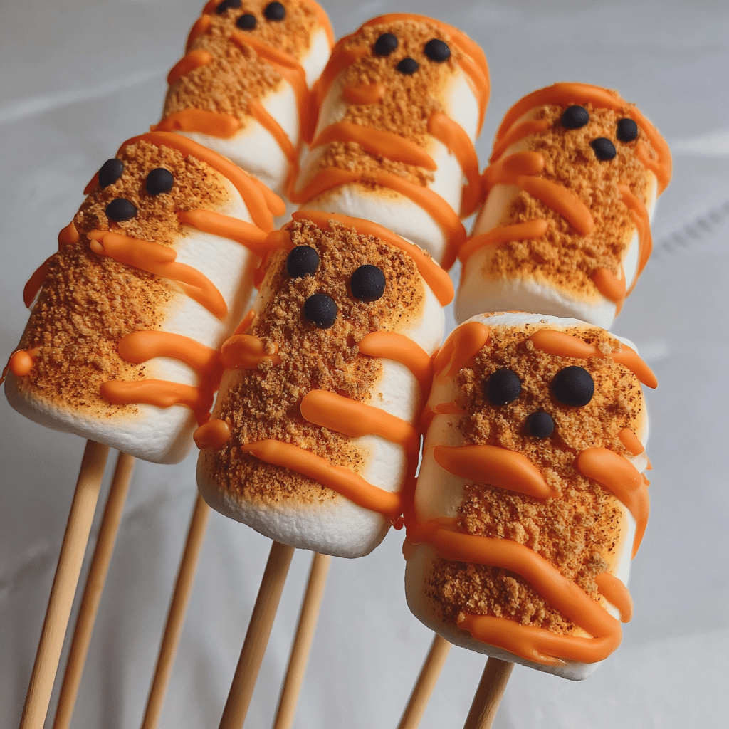 Pumpkin Marshmallow Lollipops
