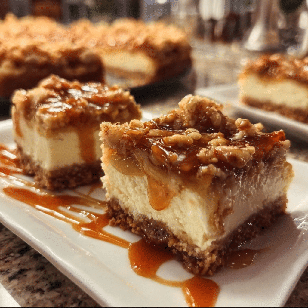 Caramel Apple Cheesecake Bars