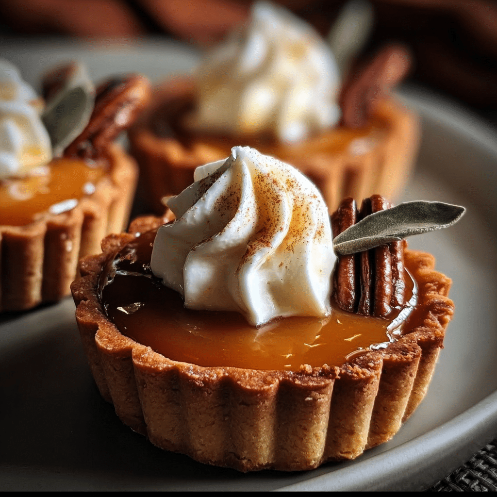 Irresistible Pumpkin Spice Caramel Tarts