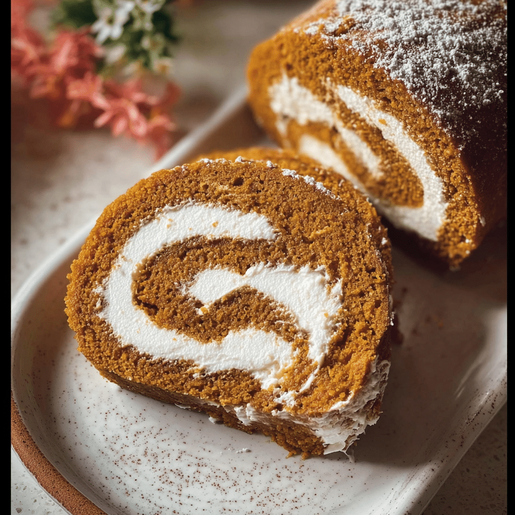 GF Pumpkin Roll Cake & Airy Whipped Filling