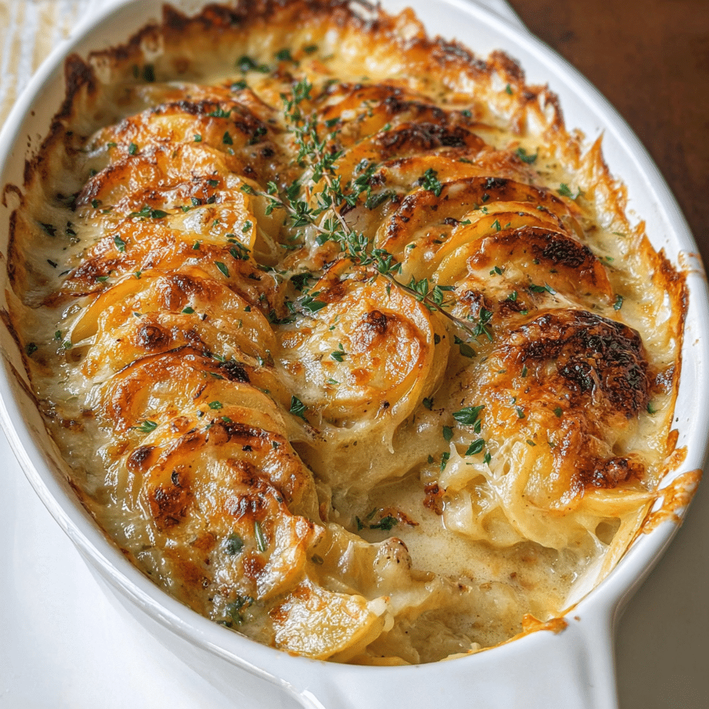 Creamy scalloped potatoes
