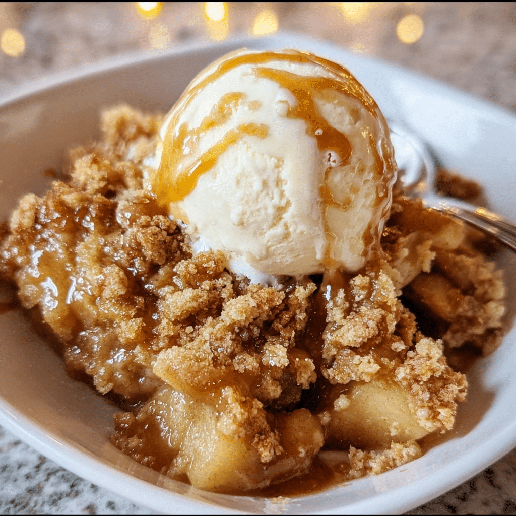Crockpot Caramel Apple Dump Cake