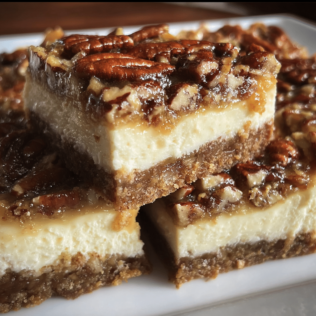 Easy-Peasy Pecan Pie Cheesecake Bars