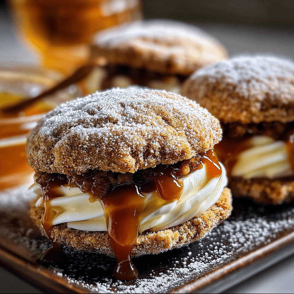 Apple Cider Whoopie Pie Cookies with Caramel