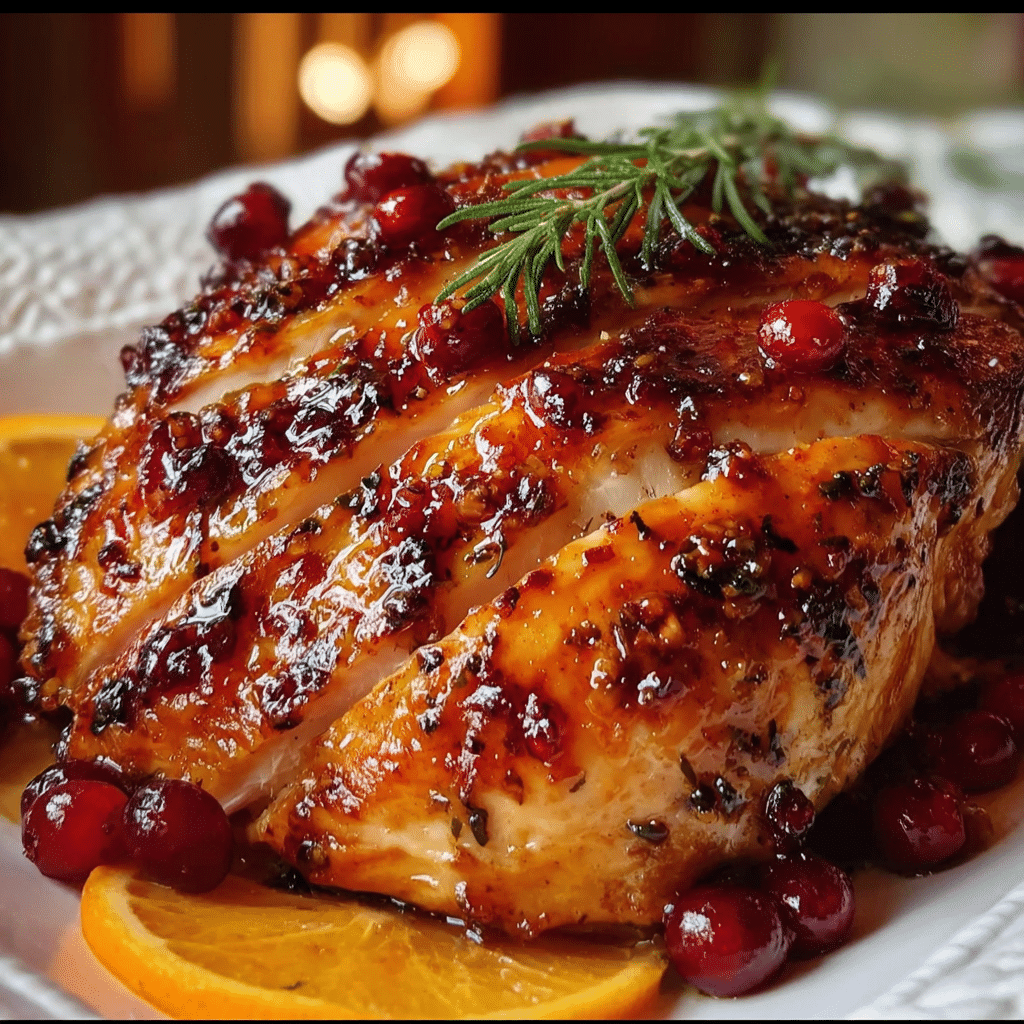 Cranberry Orange Glazed Turkey Breast