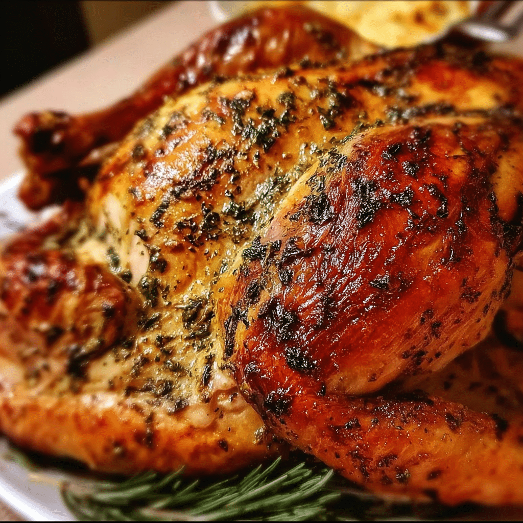 Garlic Herb Butter Roast Turkey