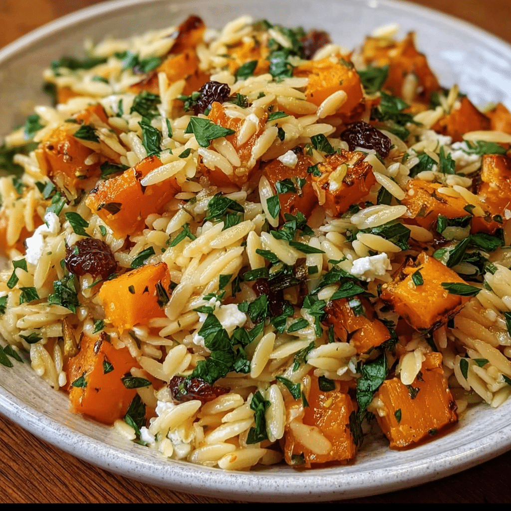 Roasted Butternut Squash Orzo Salad
