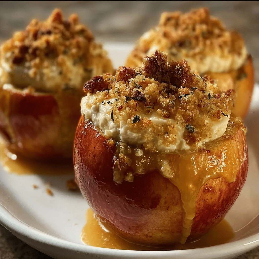 Cheesecake Stuffed Baked Apples