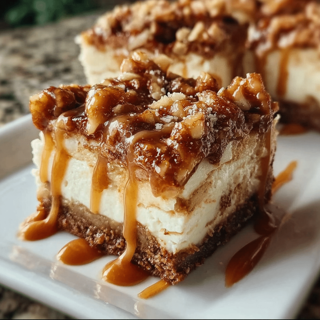 Caramel Apple Cheesecake Bars Recipe