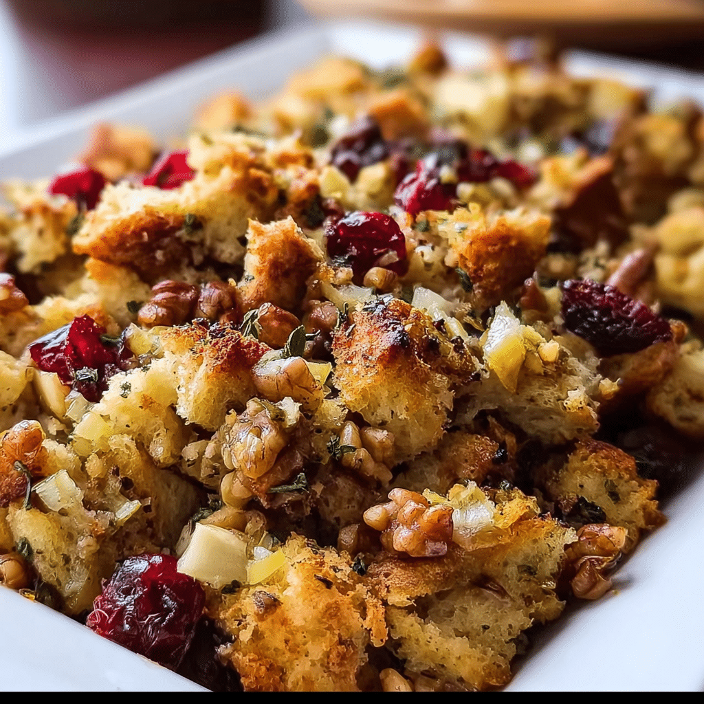 Best Apple Cranberry Walnut Stuffing