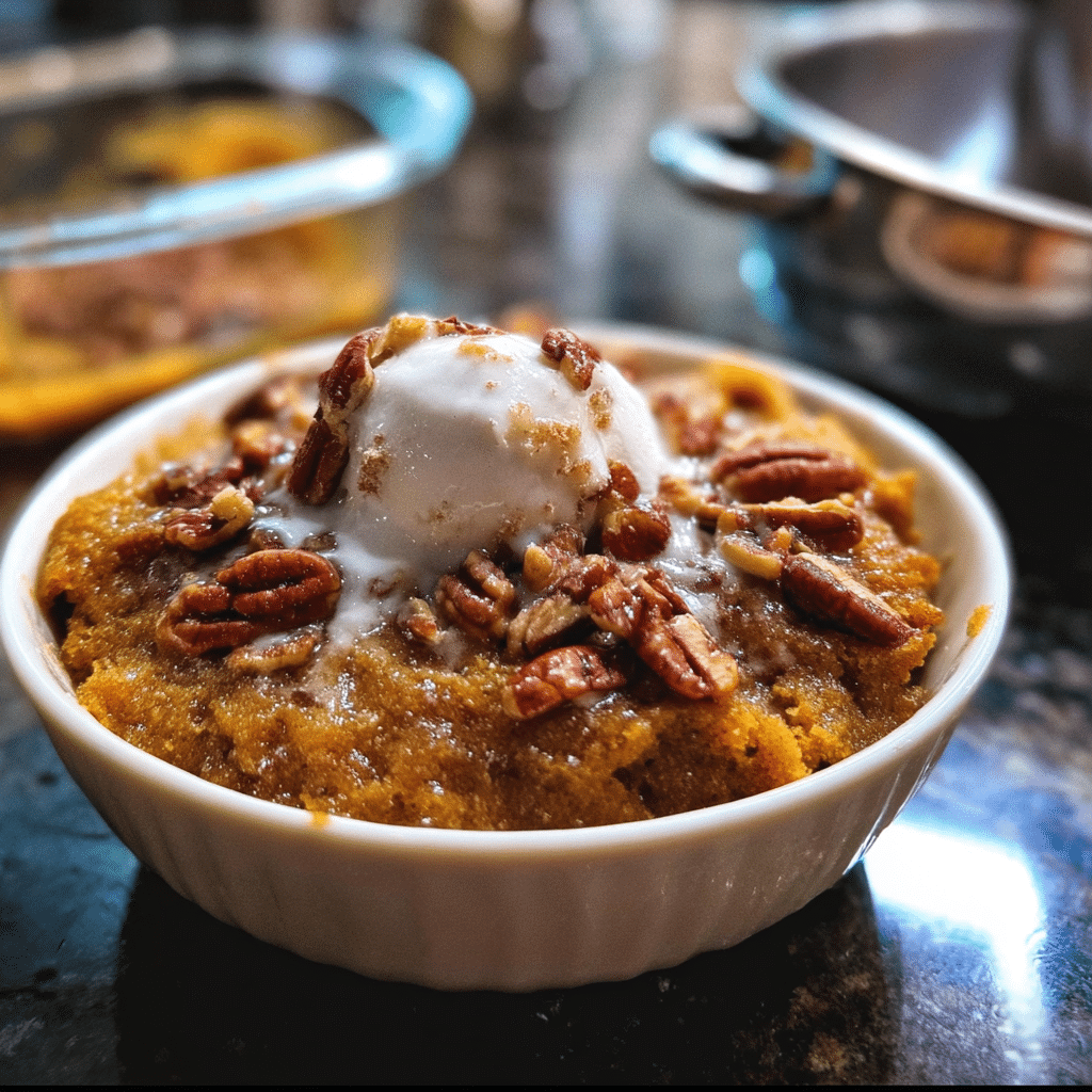 Pumpkin Pecan Cobbler