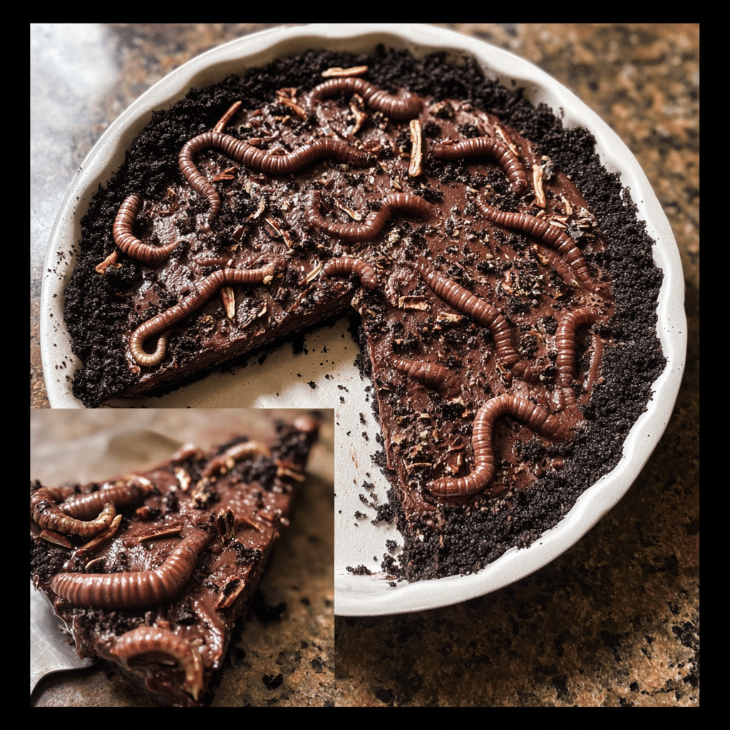 Dark Chocolate Pecan “Worms in Dirt” Mousse Tart