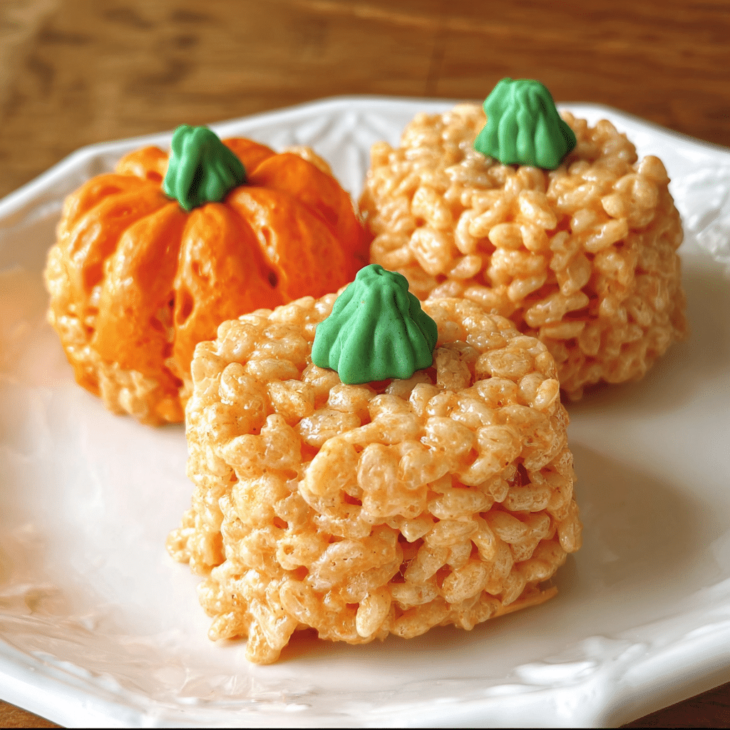 Pumpkin Rice Krispie Treats