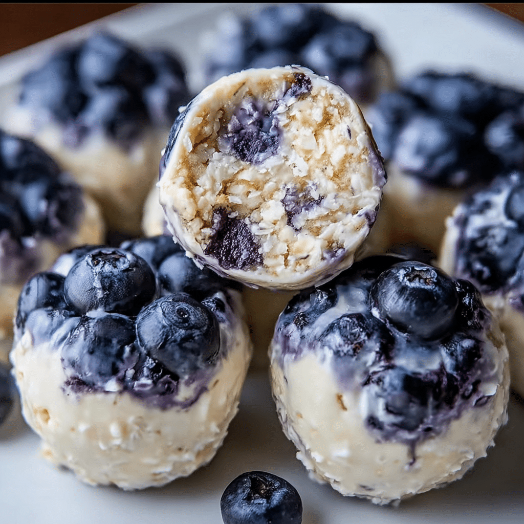 Blueberry Cheesecake Protein Bites