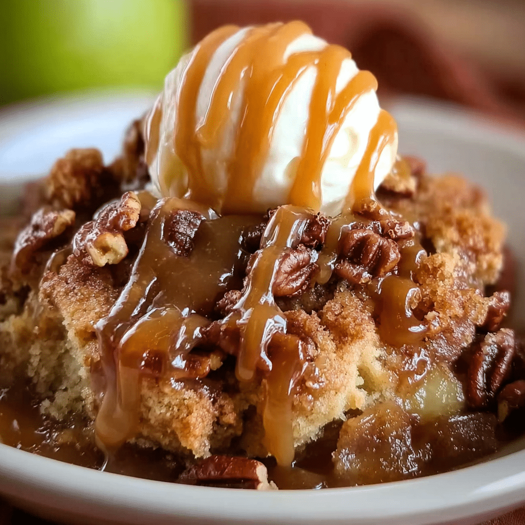 Caramel Apple Pecan Cobbler