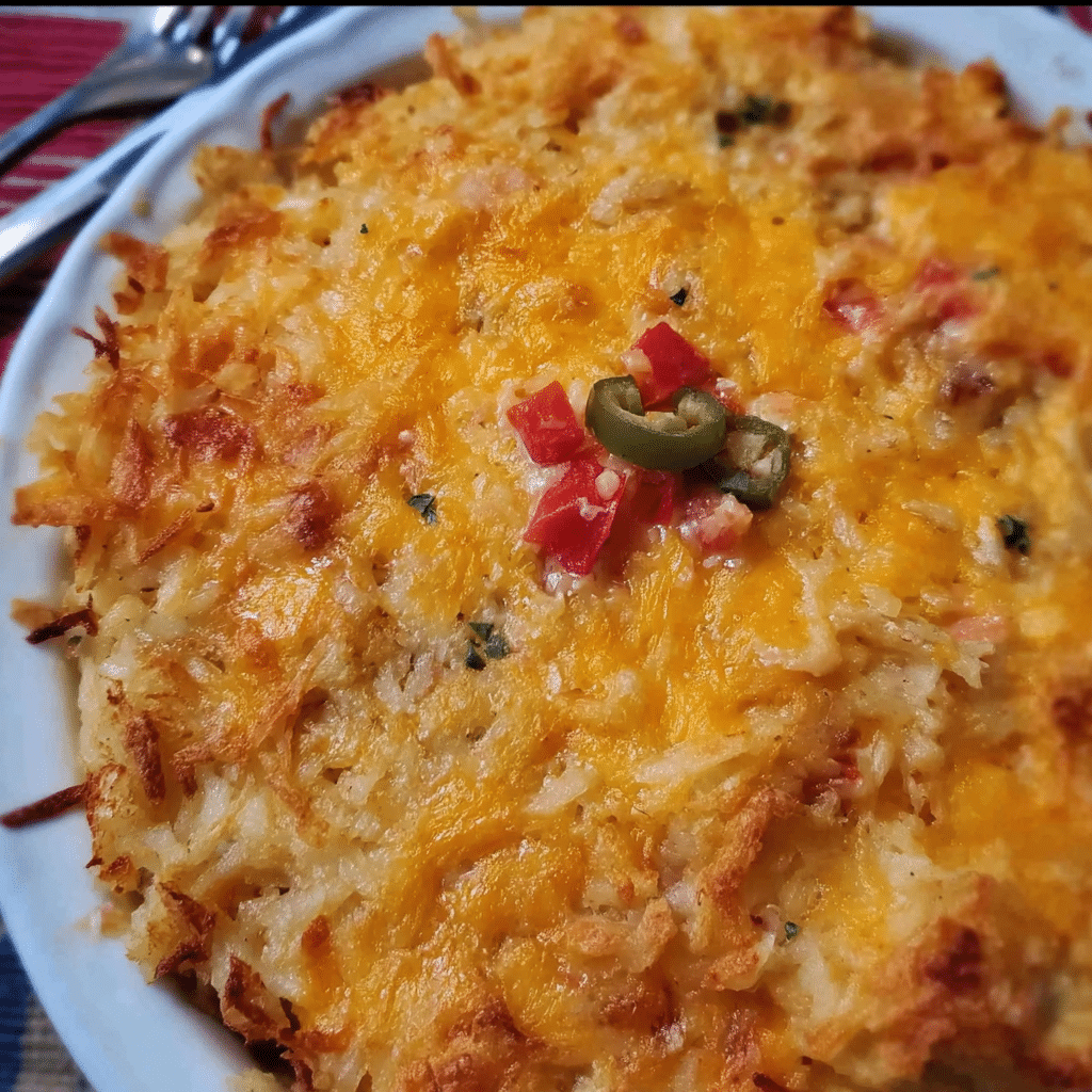 Pimento Cheese Hash Brown Casserole