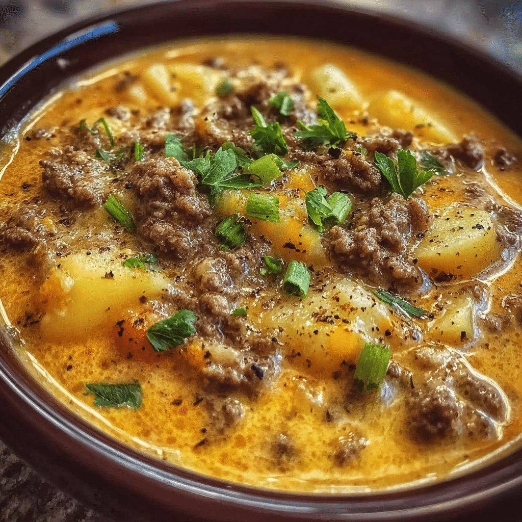 Best Cheeseburger Soup